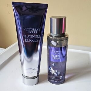 Victoria's Secret Platinum Berries Body Lotion and Mist Set